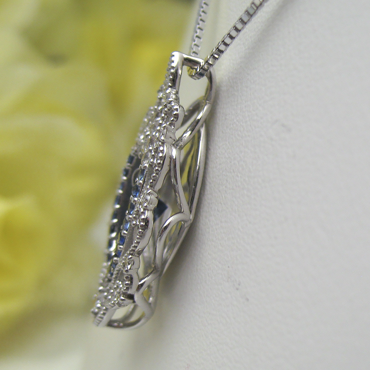 Bijoux fromsea K18WG サファイヤ&ダイヤペンダント - 画像 (4)
