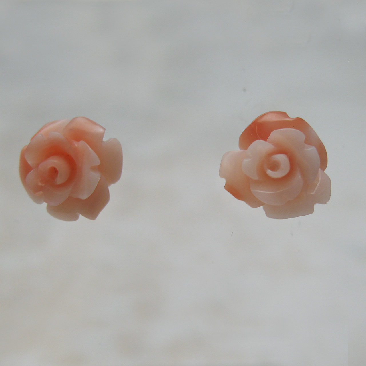 K18桃色珊瑚 ピアス OKP-137 - 画像 (2)