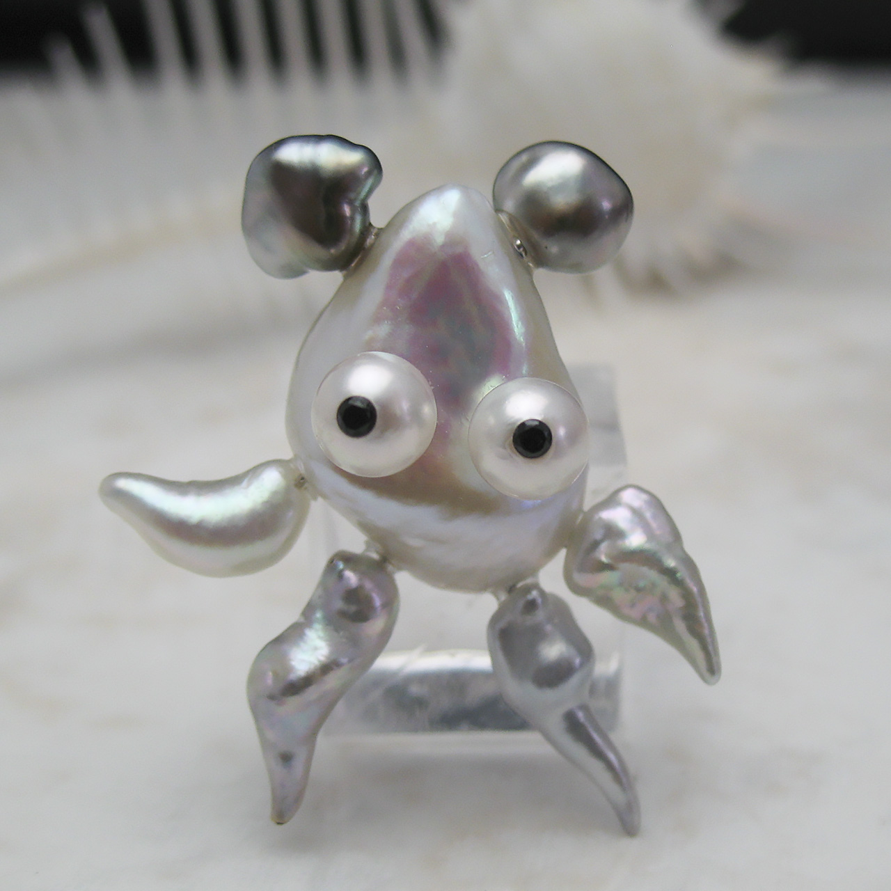 真珠イカちゃん コンペティション ルースの状態です 金具をお選びください