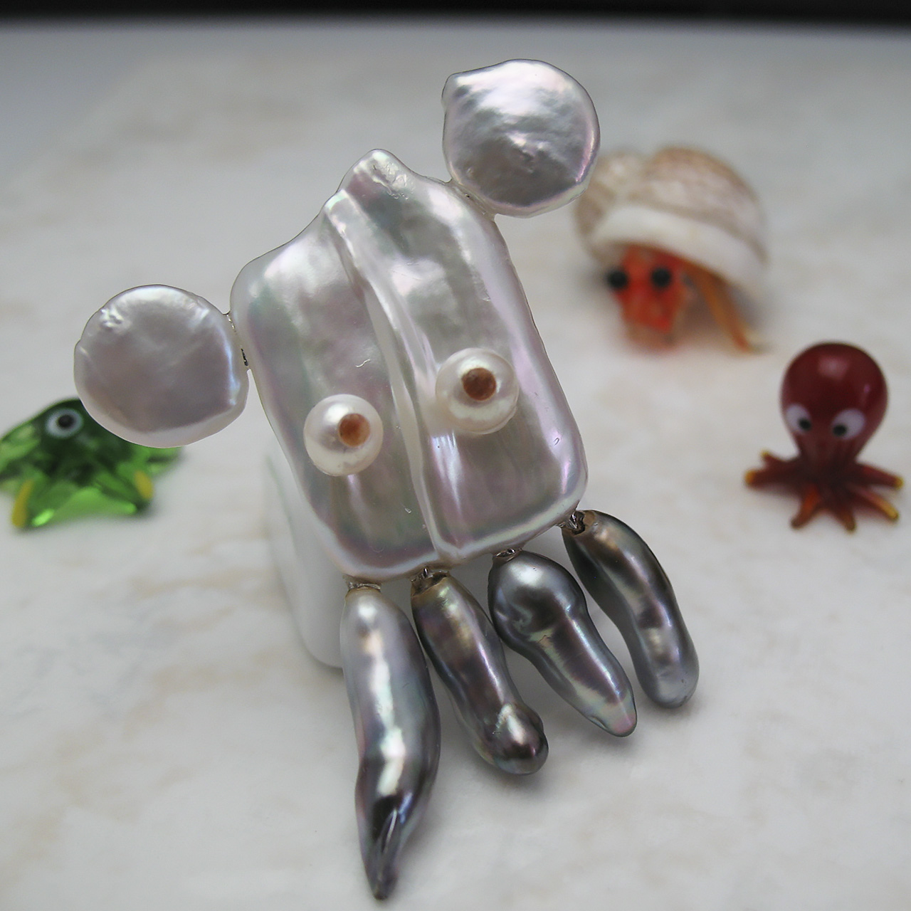 真珠イカちゃん コンペティションルースの状態です金具をお選びください - 画像 (4)
