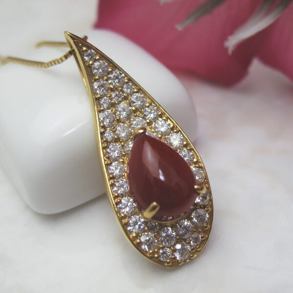 Bijoux fromsea K18スペシャルな！血赤珊瑚ペンダント  TK-11527