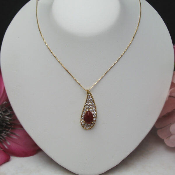 Bijoux fromsea K18スペシャルな！血赤珊瑚ペンダント  TK-11527 - 画像 (2)