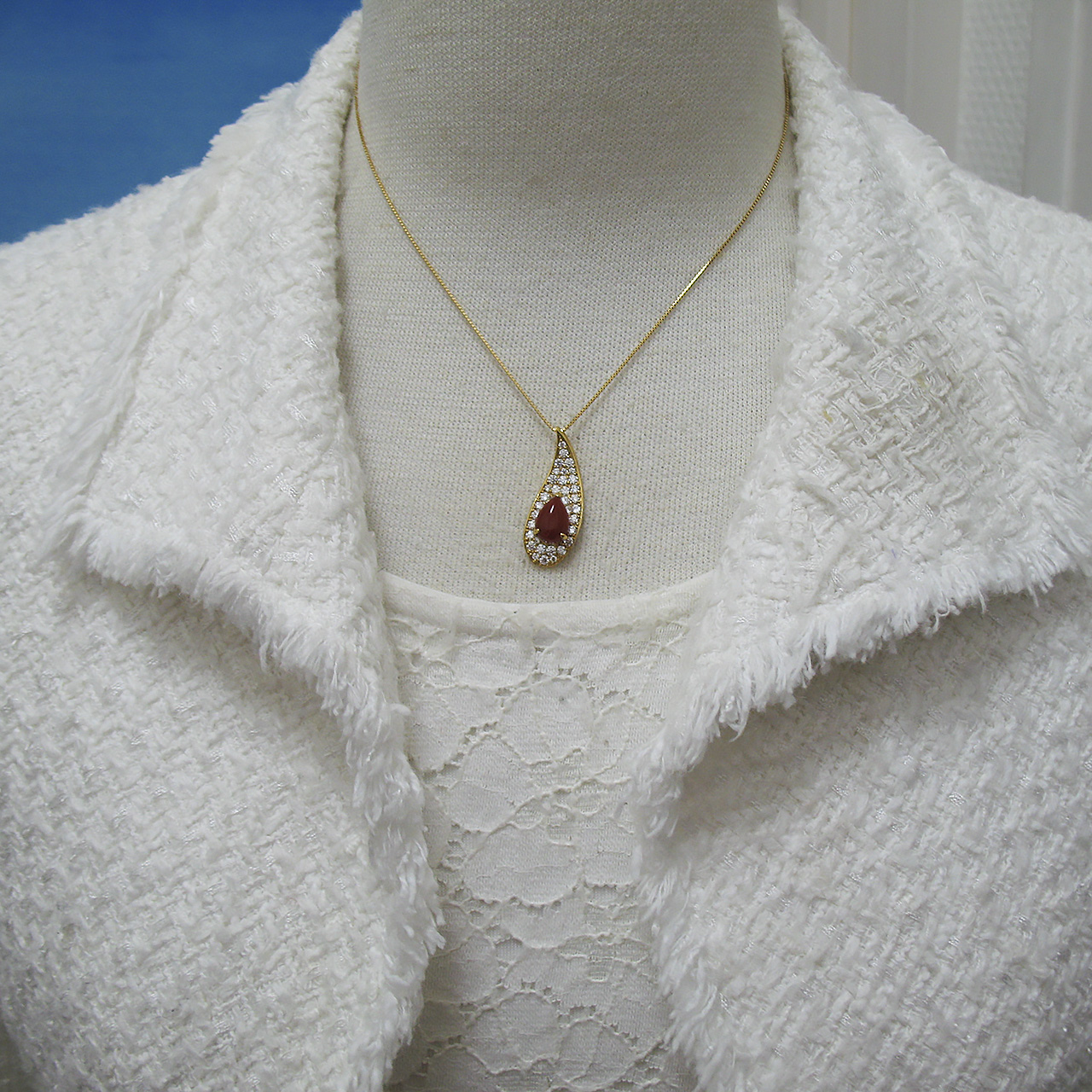 Bijoux fromsea K18スペシャルな!血赤珊瑚ペンダント TK-11527 - 画像 (6)