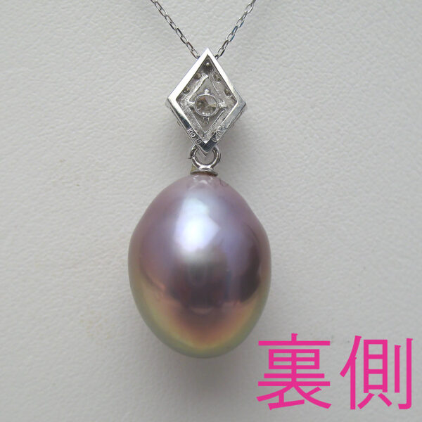 K10WG有核淡水ダイヤペンダント - 画像 (5)