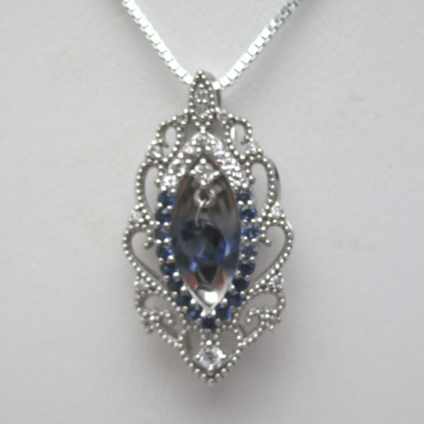 Bijoux fromsea　K18WG サファイヤ&ダイヤペンダント - 画像 (3)