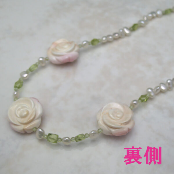淡水 ＆貝細工ネックレス 　24-151A - 画像 (4)