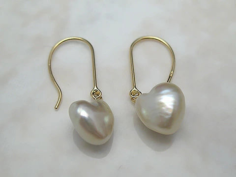K18 あこやハートシェイプアメリカンピアス - 画像 (5)