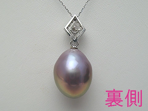 K10WG有核淡水ダイヤペンダント - 画像 (5)