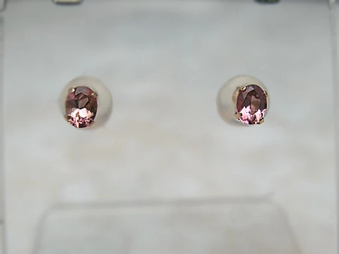 K18PGピンクトルマリンピアス - 画像 (2)
