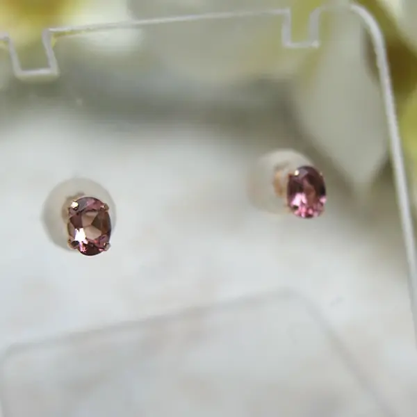 K18PGピンクトルマリンピアス - 画像 (5)