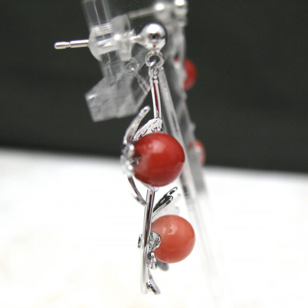 SV/K10WG　Reflection Colors珊瑚ピアス - 画像 (5)