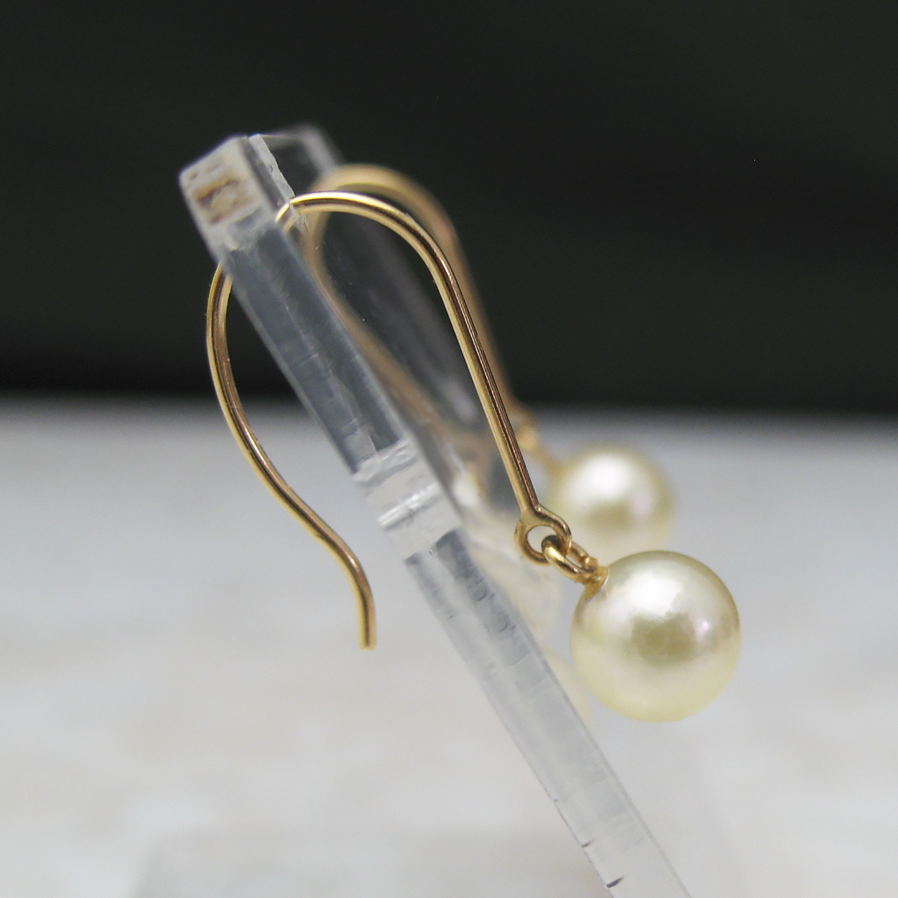 K18あこや5.5ミリアメリカンピアス - 画像 (4)