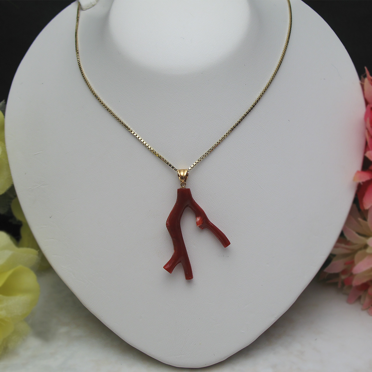 Bijoux fromsea K18血赤珊瑚ペンダント 64740 - 画像 (2)