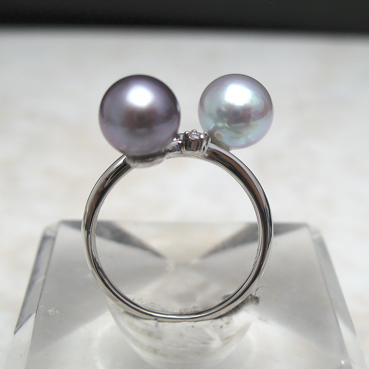 Pt900あこやナチュラル・有核淡水リング - 画像 (5)
