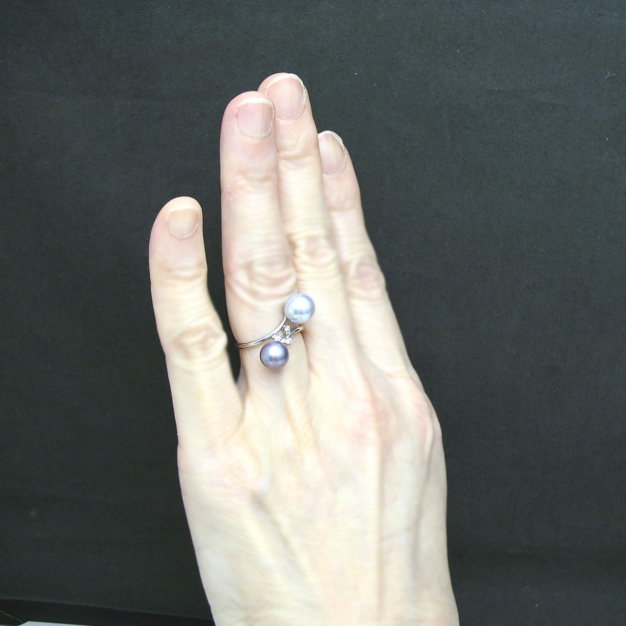 Pt900あこやナチュラル・有核淡水リング - 画像 (7)