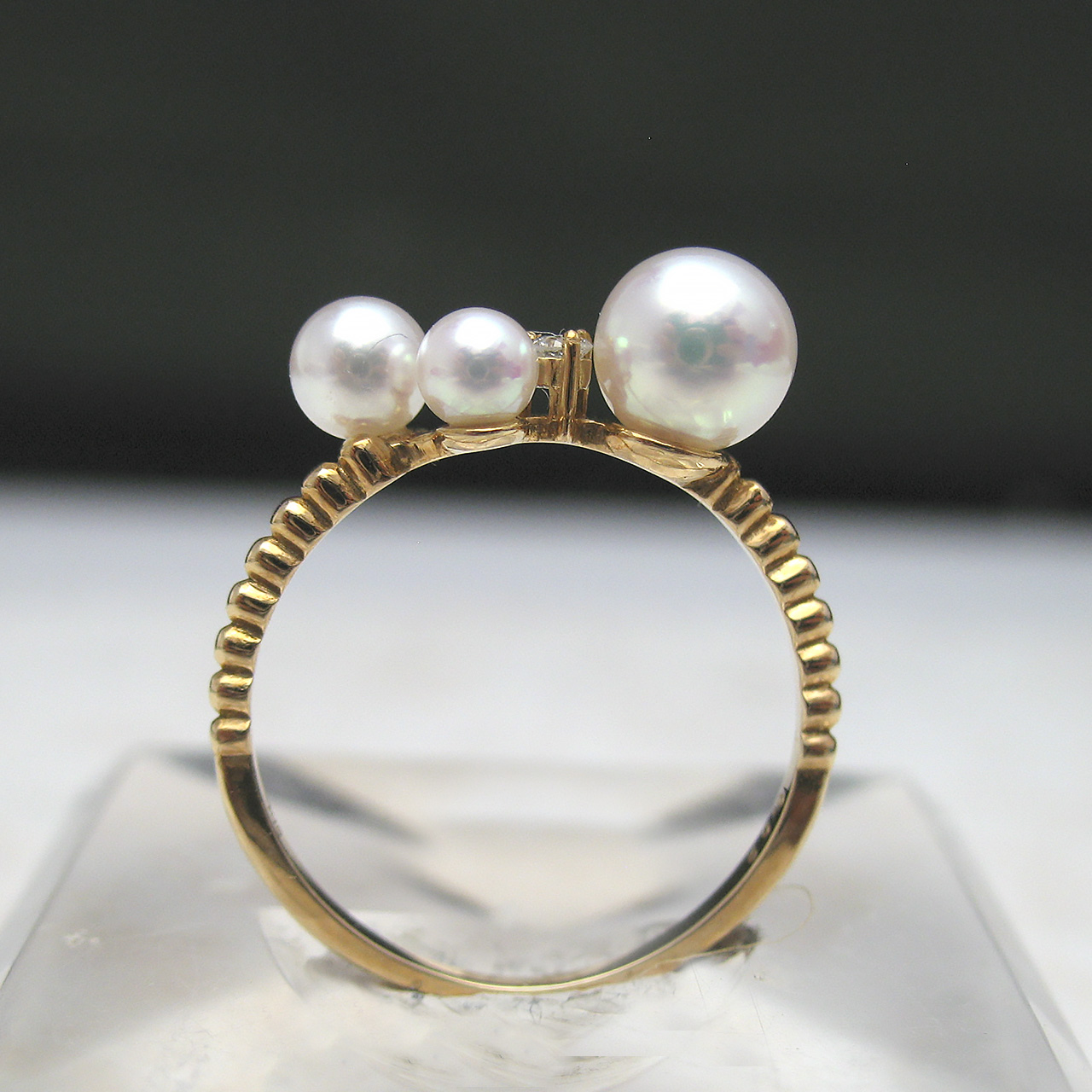 K18あこやベビーパールリング - 画像 (4)