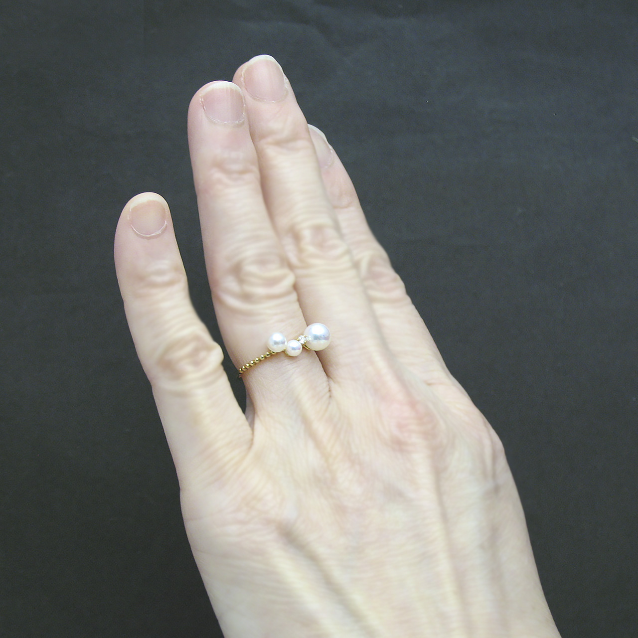 K18あこやベビーパールリング - 画像 (7)