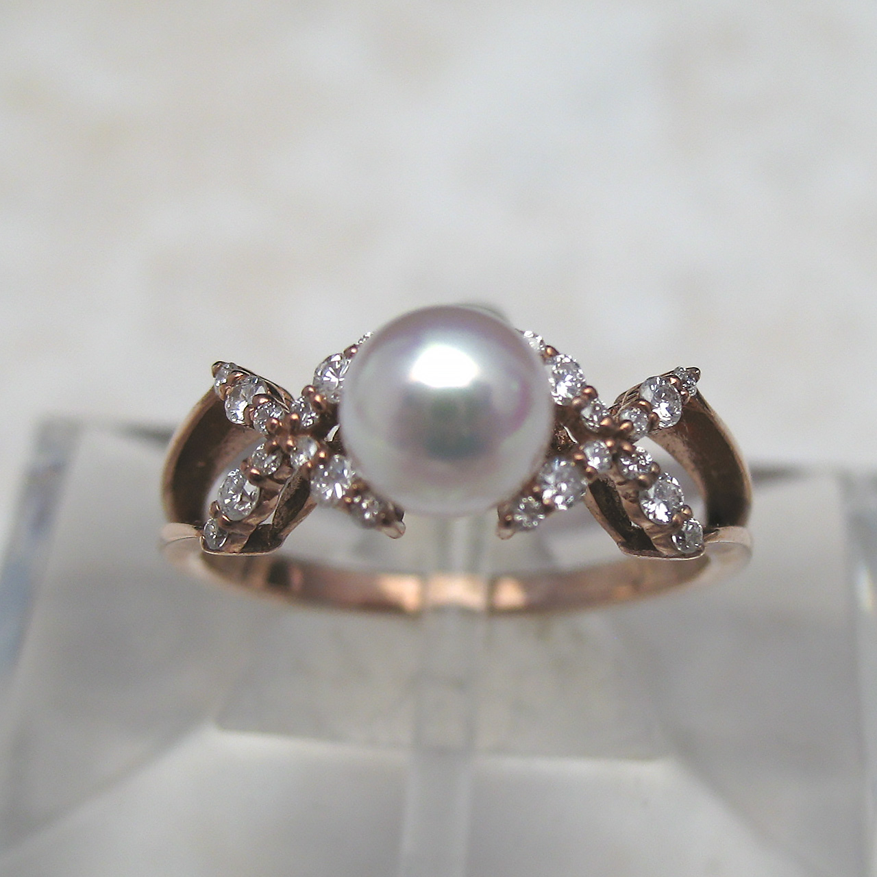 K18PG　あこや真珠リング　5.5ミリ - 画像 (5)