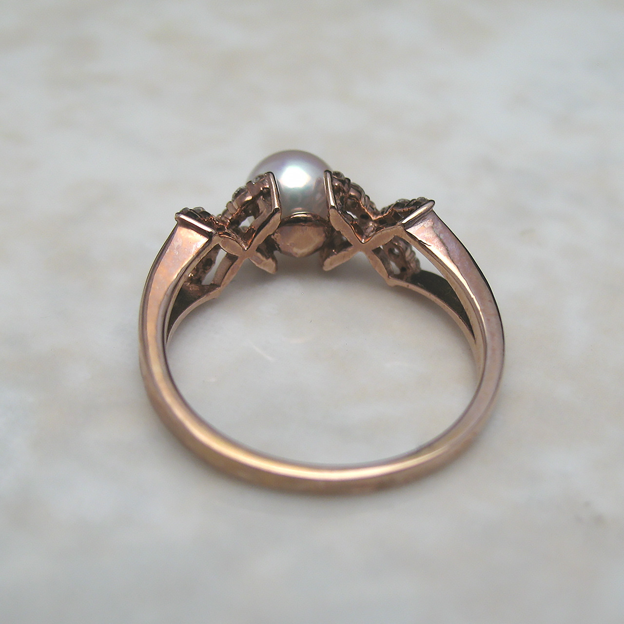 K18PG　あこや真珠リング　5.5ミリ - 画像 (4)