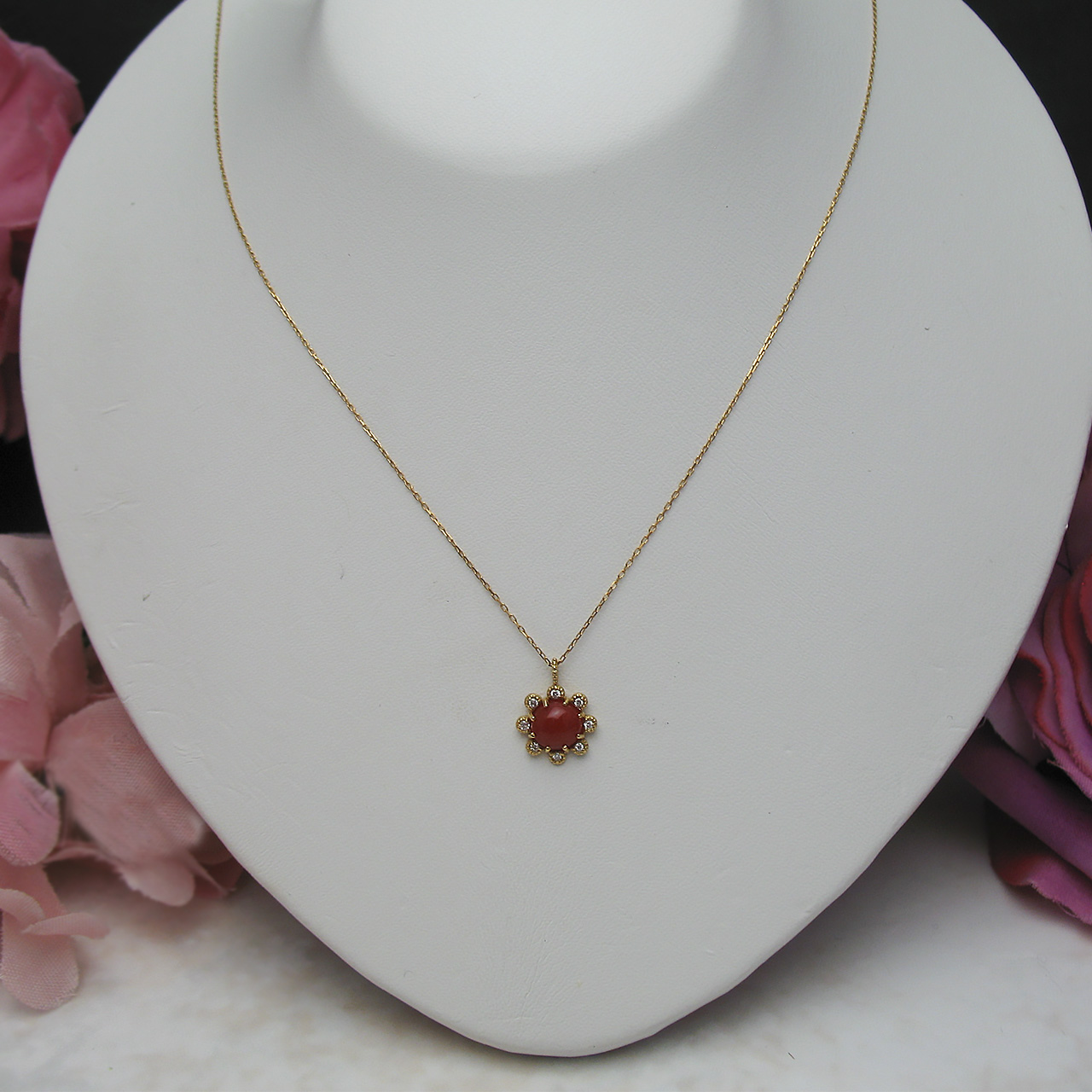 Bijoux fromsea K18血赤珊瑚ペンダント TK-10018 - 画像 (2)