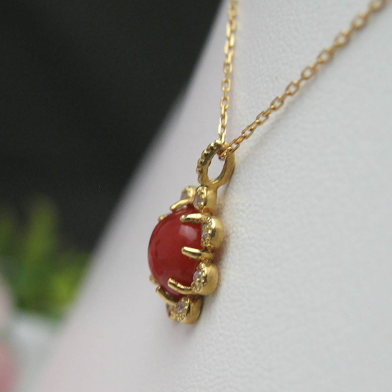 Bijoux fromsea K18血赤珊瑚ペンダント TK-10018 - 画像 (4)