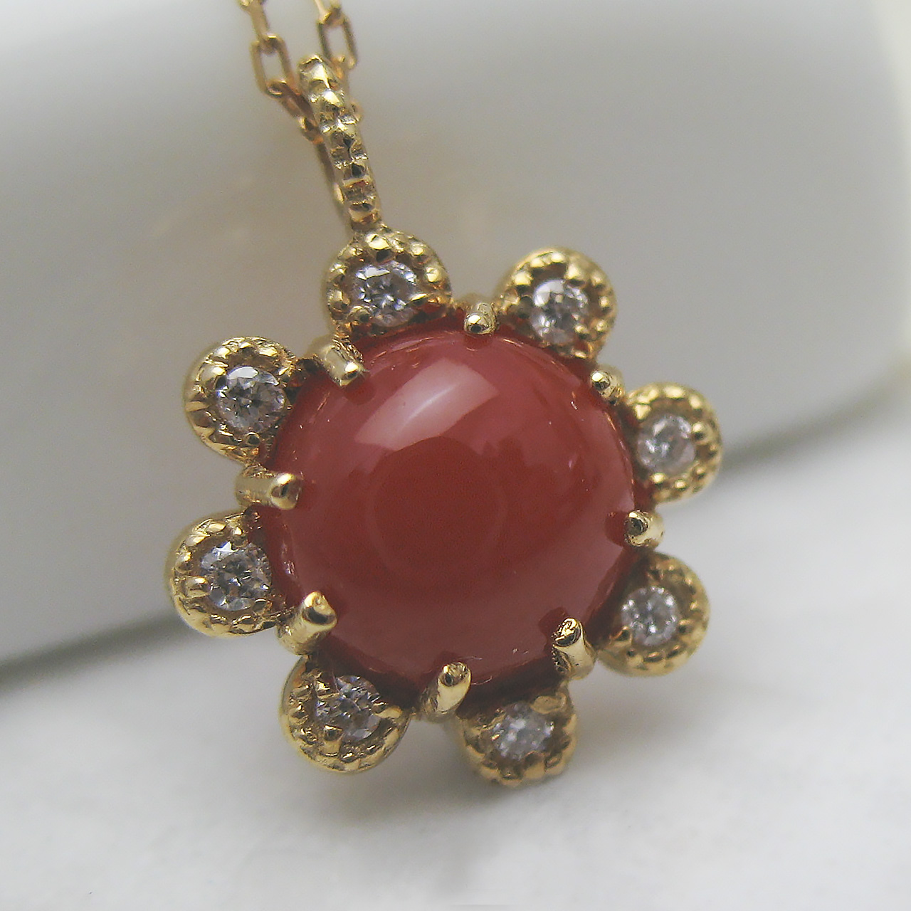 Bijoux fromsea K18血赤珊瑚ペンダント TK-10018