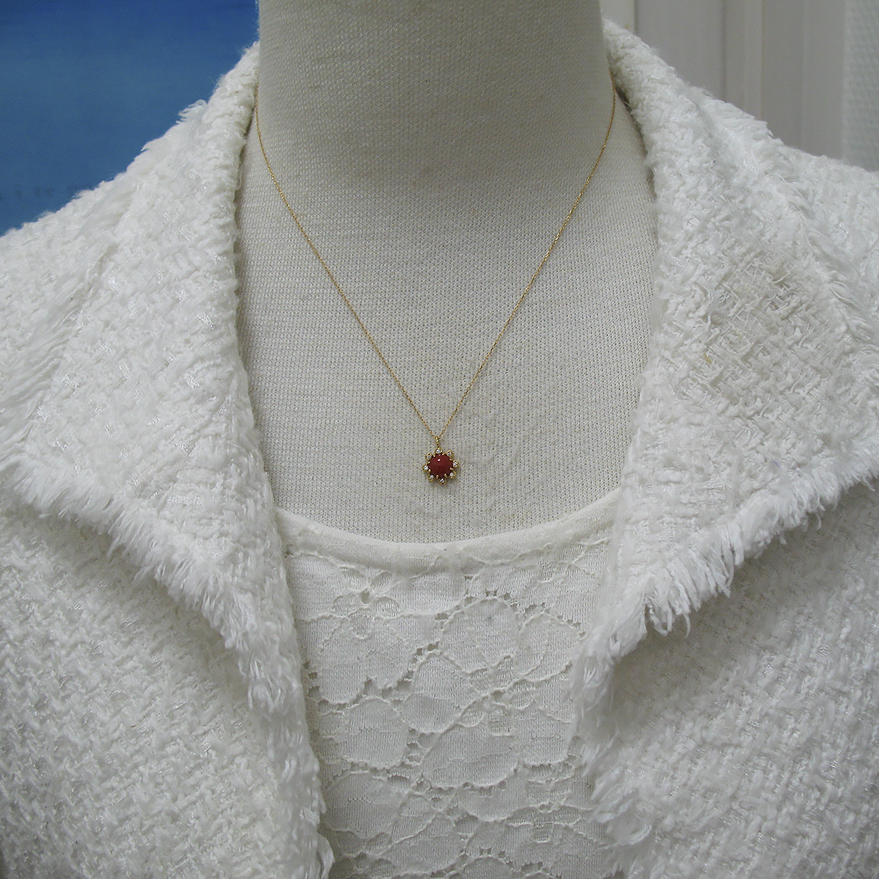 Bijoux fromsea K18血赤珊瑚ペンダント TK-10018 - 画像 (6)