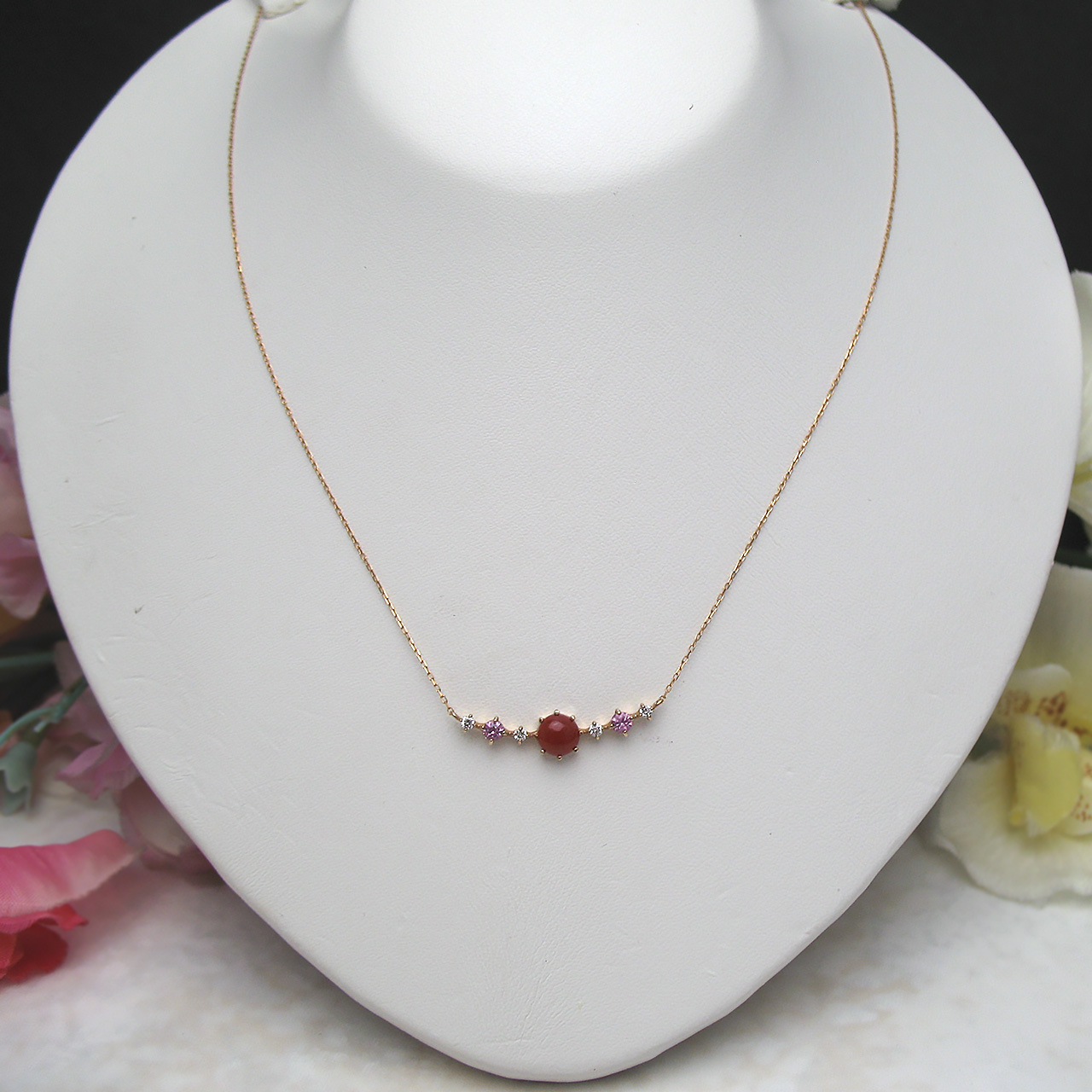 Bijoux fromsea K18PG血赤珊瑚ペンダント TK-10830 - 画像 (2)