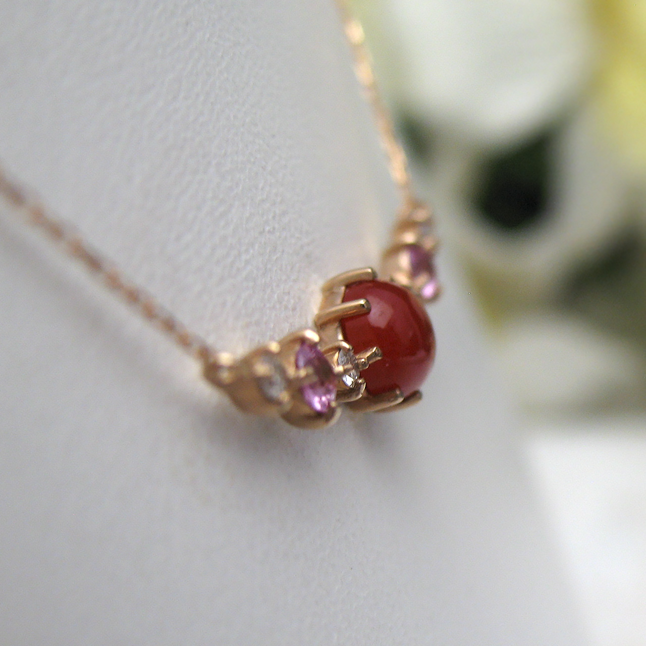 Bijoux fromsea K18PG血赤珊瑚ペンダント TK-10830 - 画像 (4)