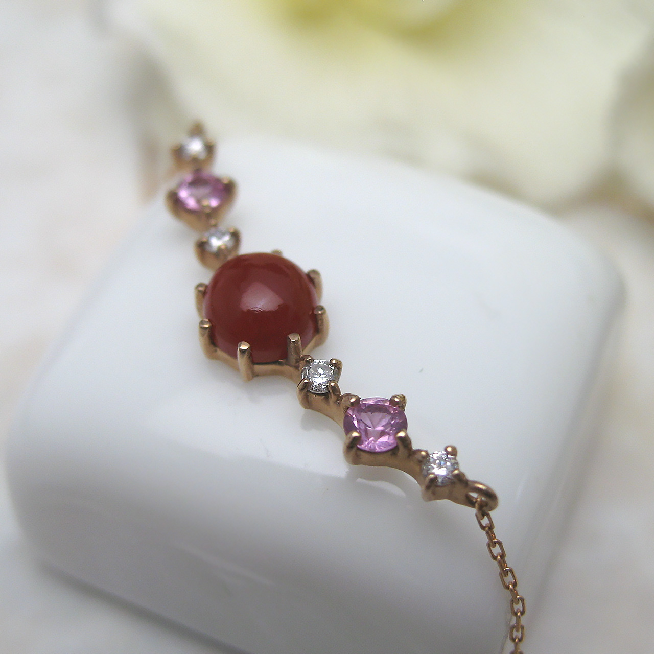 Bijoux fromsea K18PG血赤珊瑚ペンダント TK-10830 - 画像 (6)