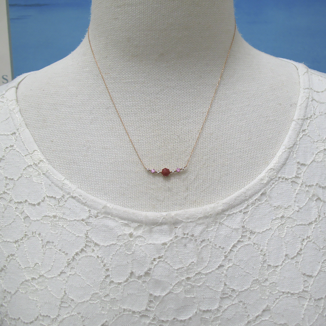 Bijoux fromsea K18PG血赤珊瑚ペンダント TK-10830 - 画像 (7)