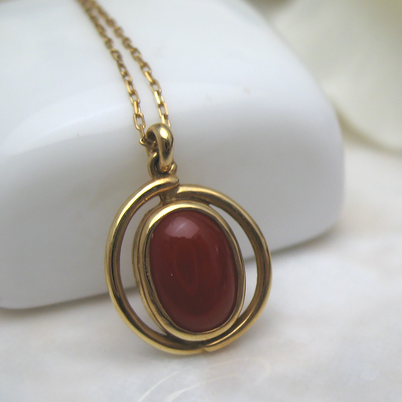 Bijoux fromsea K18血赤珊瑚ペンダント TK-11214