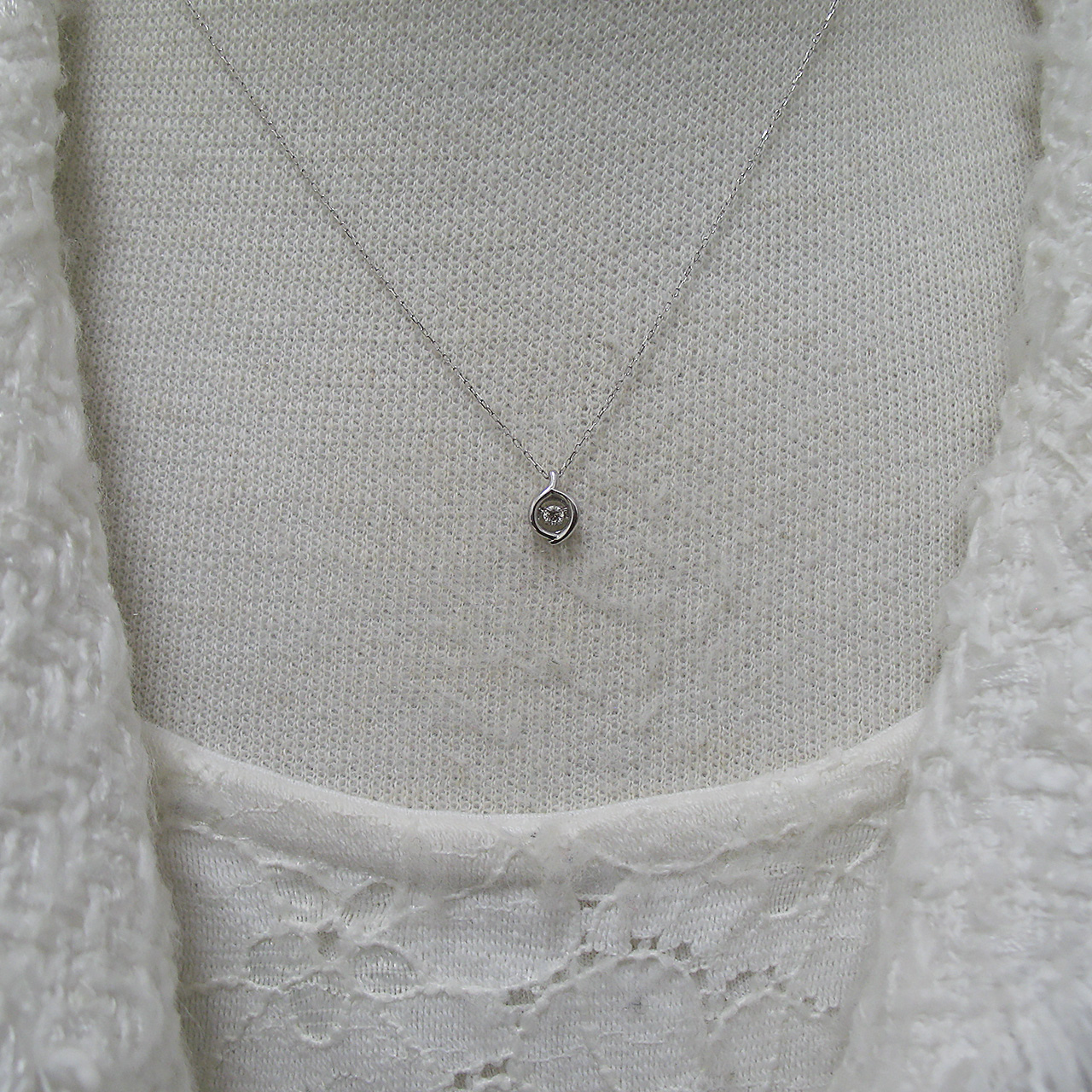 Bijoux fromsea　K18WGダイヤペンダント PT5873 - 画像 (6)