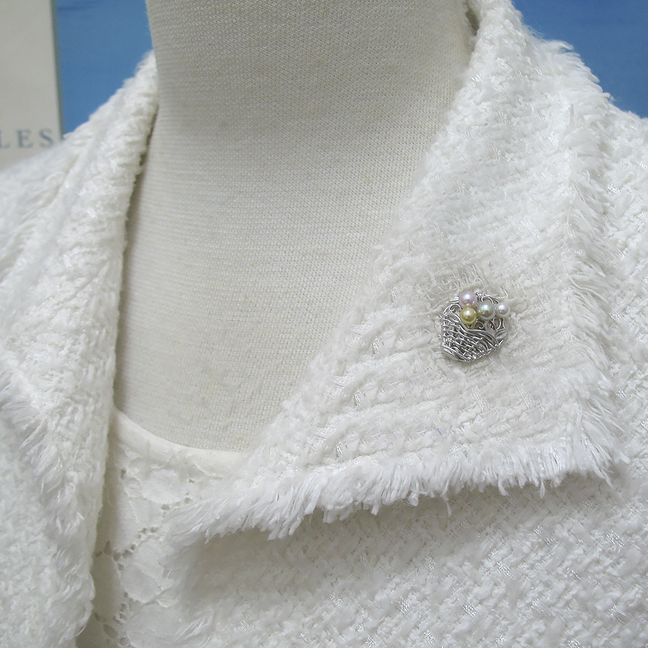 小さな花かご オールあこや可愛いタイニーピンSV - 画像 (6)