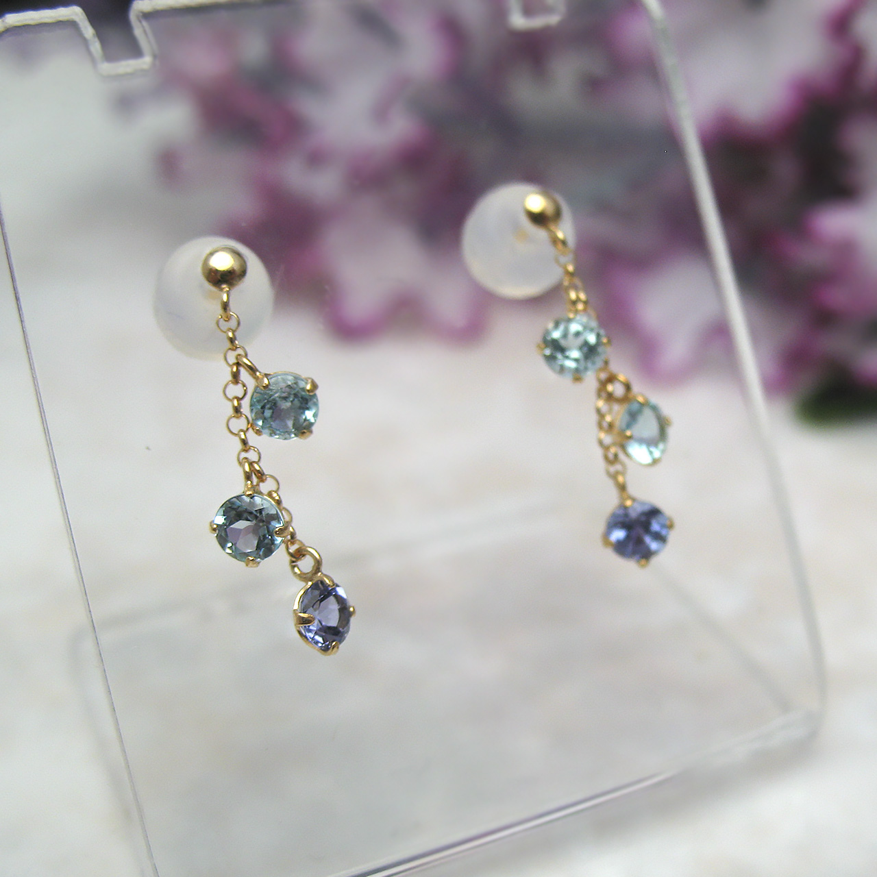 Bijoux fromsea K18アパタイト&ブルトパーズピアス RV-1193B