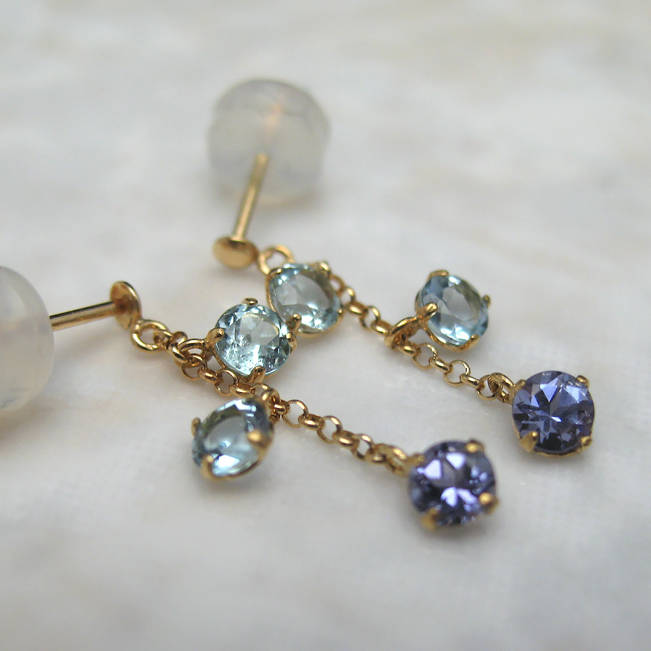 Bijoux fromsea　K18アパタイト&ブルトパーズピアス RV-1193B - 画像 (4)