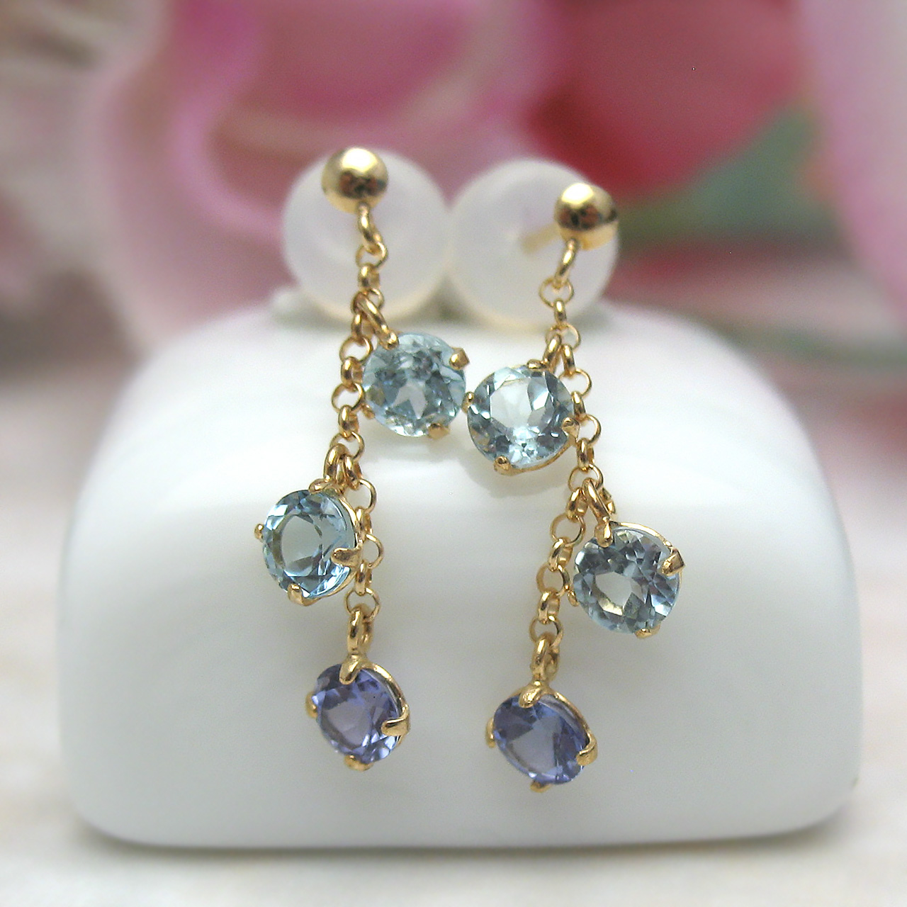 Bijoux fromsea　K18アパタイト&ブルトパーズピアス RV-1193B - 画像 (5)