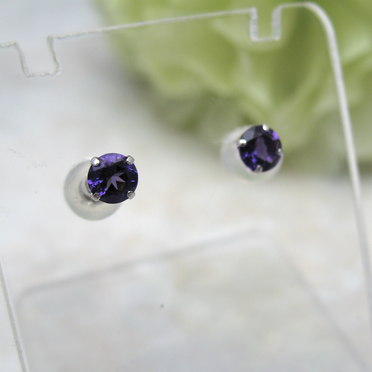 Bijoux fromsea　K18WGアメジストピアス