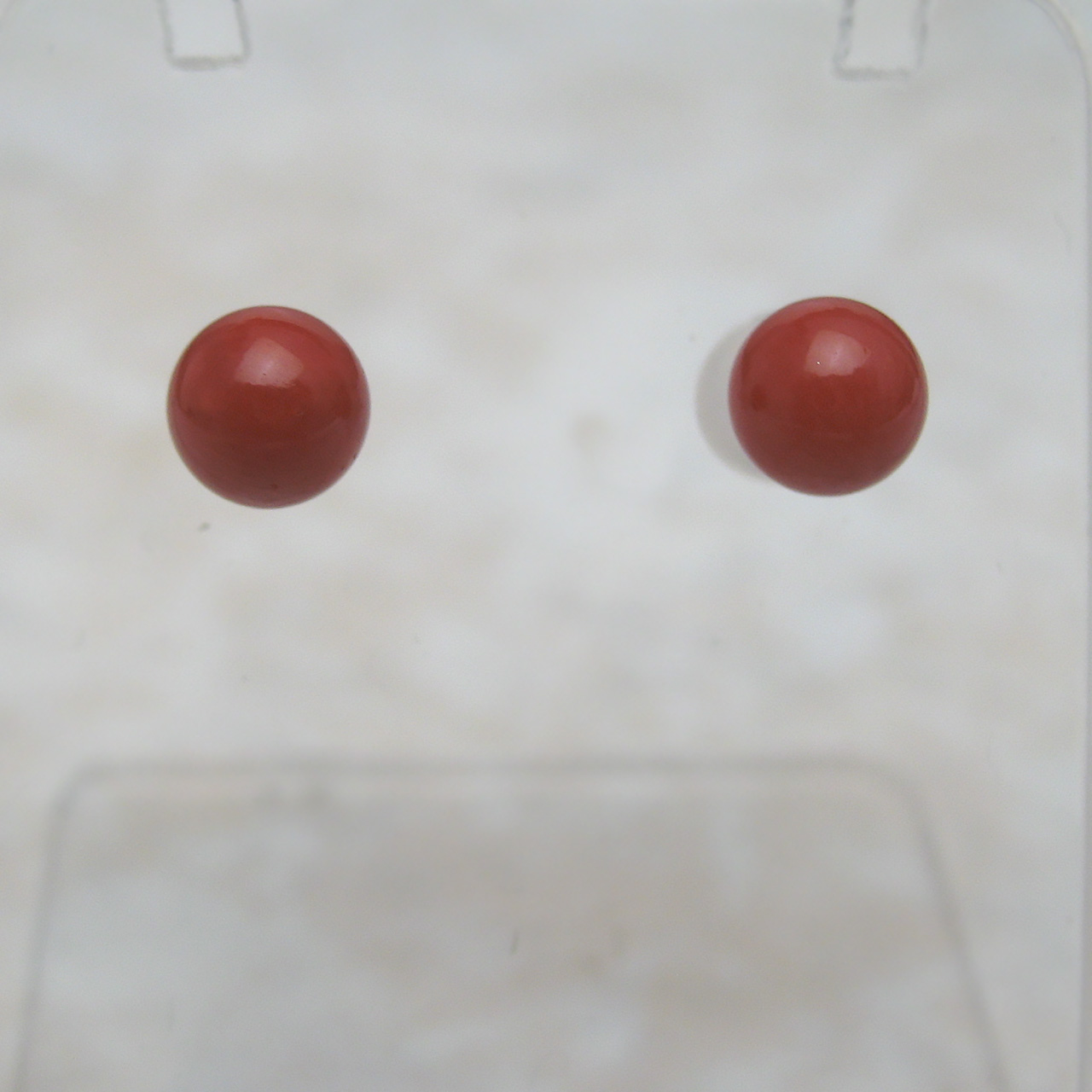 Bijoux　fromsea　5.5ミリ朱赤珊瑚 ピアス　PE9396 - 画像 (2)