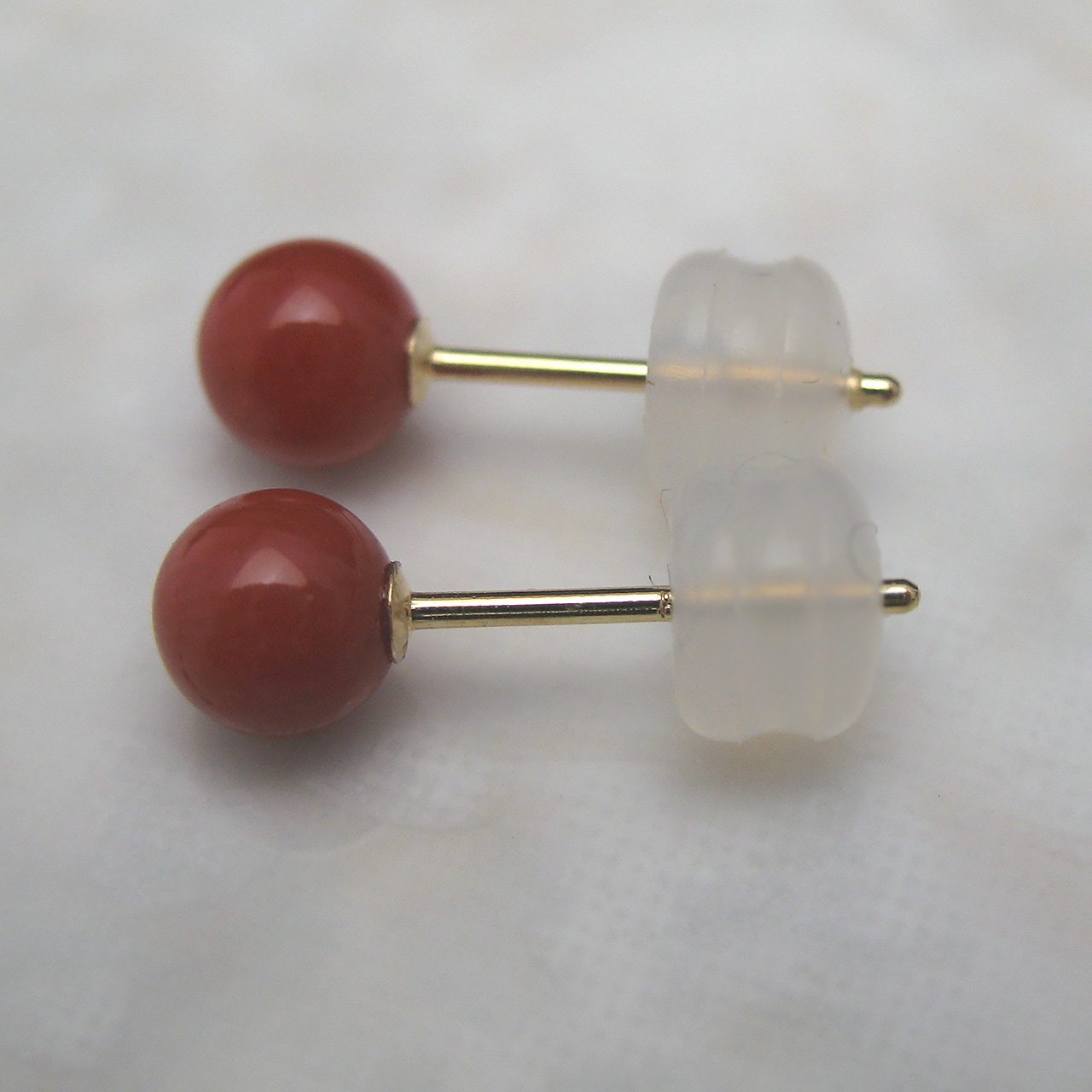 Bijoux　fromsea　4.5ミリ珊瑚 ピアスK18　PE-9453 - 画像 (5)