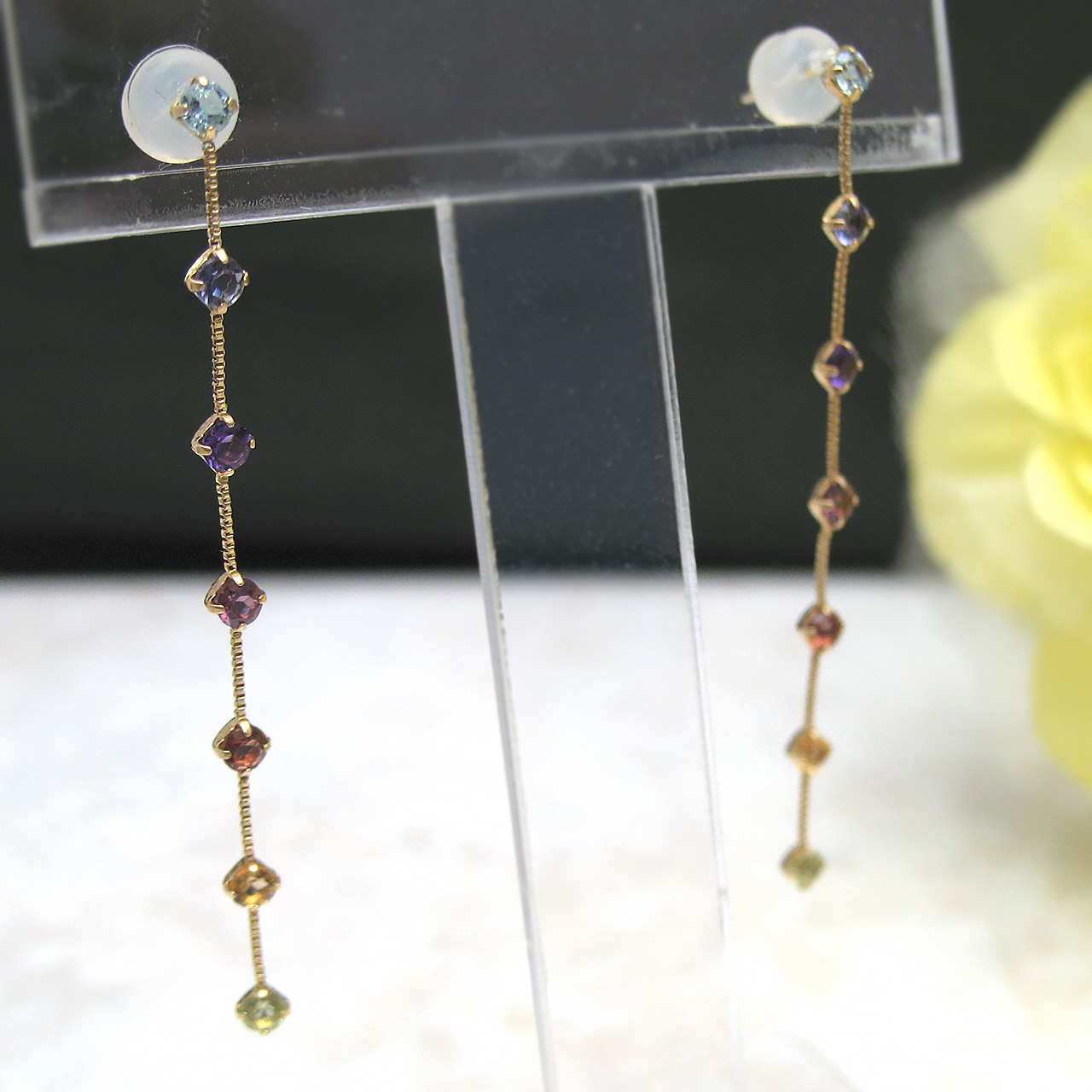 Bijoux fromsea　 K10カラーストーンピアス RV1861HK