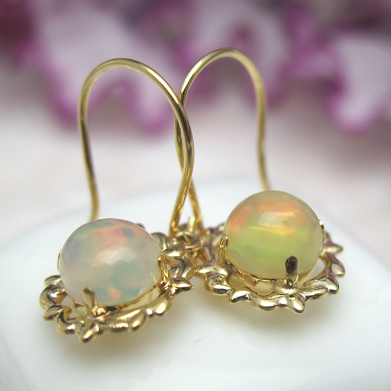 Bijoux fromsea K18 オパールピアス　PE-1193 - 画像 (6)