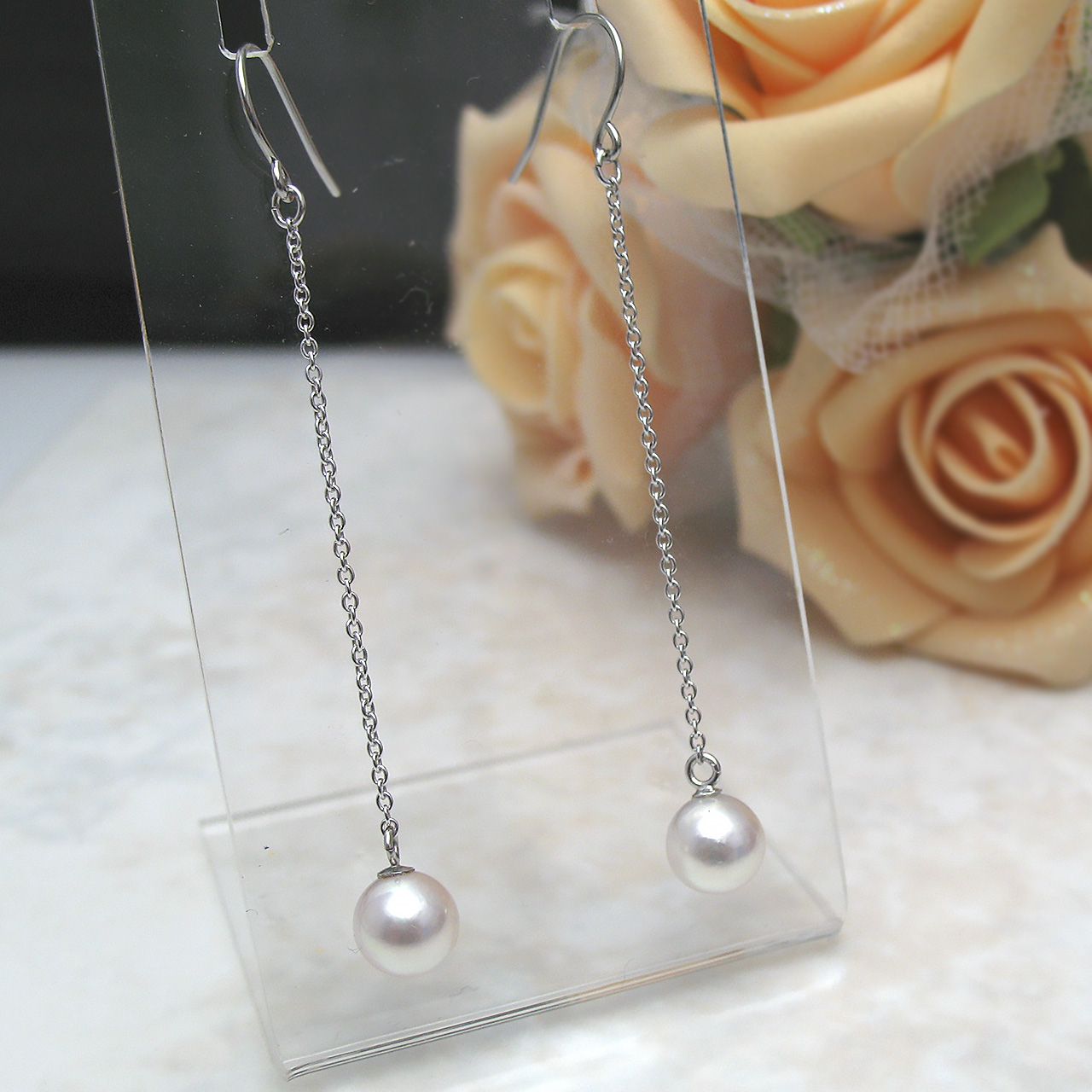 あこやチェーンピアスサージカルステンレス・SV