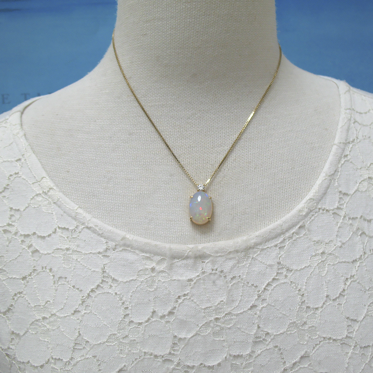 K18オパール・ダイヤペンダント - 画像 (7)