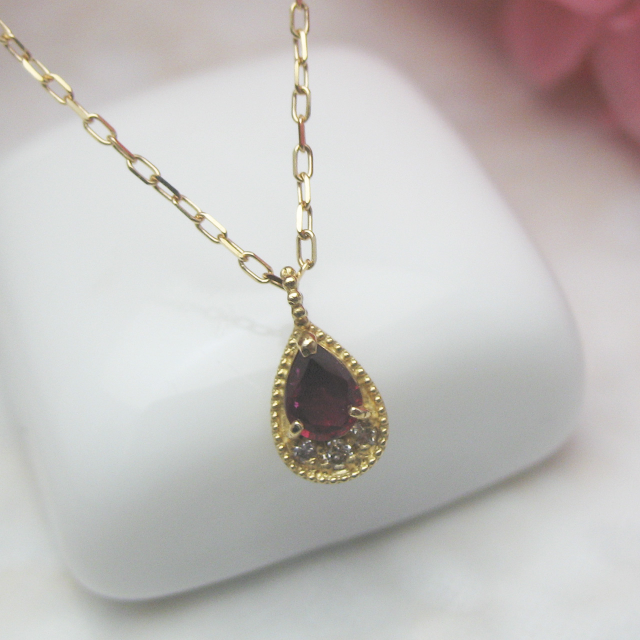 Bijoux fromsea K18ルビーペンダント