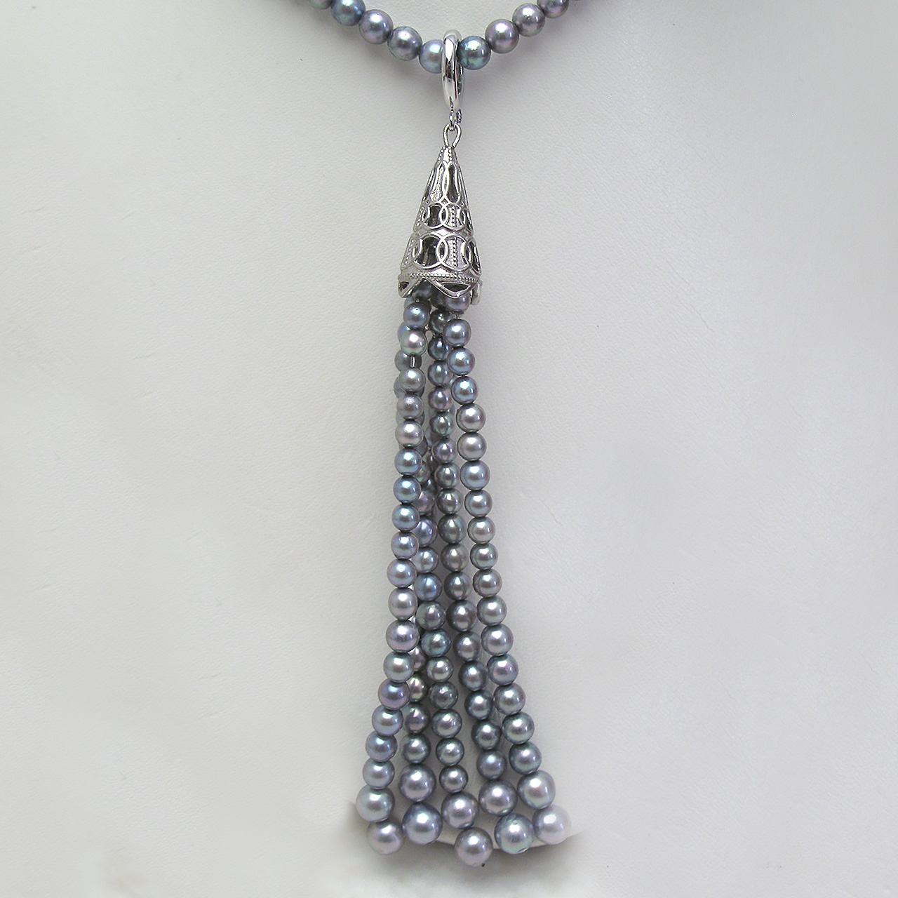 あこや真珠タッセル クリッカーペンダントSV - 画像 (3)