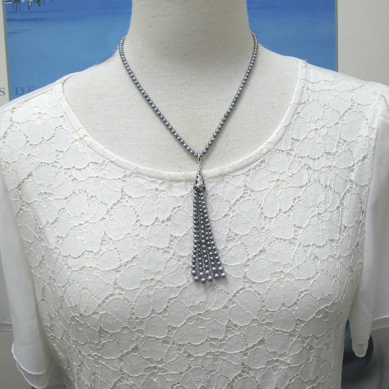 あこや真珠タッセル クリッカーペンダントSV - 画像 (8)