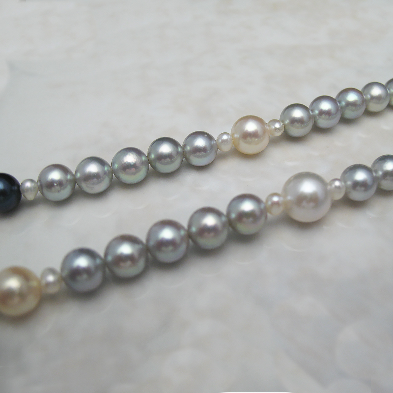 あこや真珠 ＆ 淡水真珠 ステーションネックレス - 画像 (3)