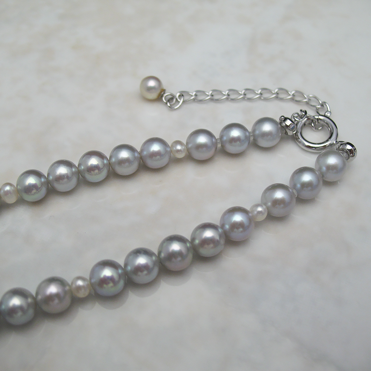 あこや真珠 ＆ 淡水真珠 ステーションネックレス - 画像 (4)