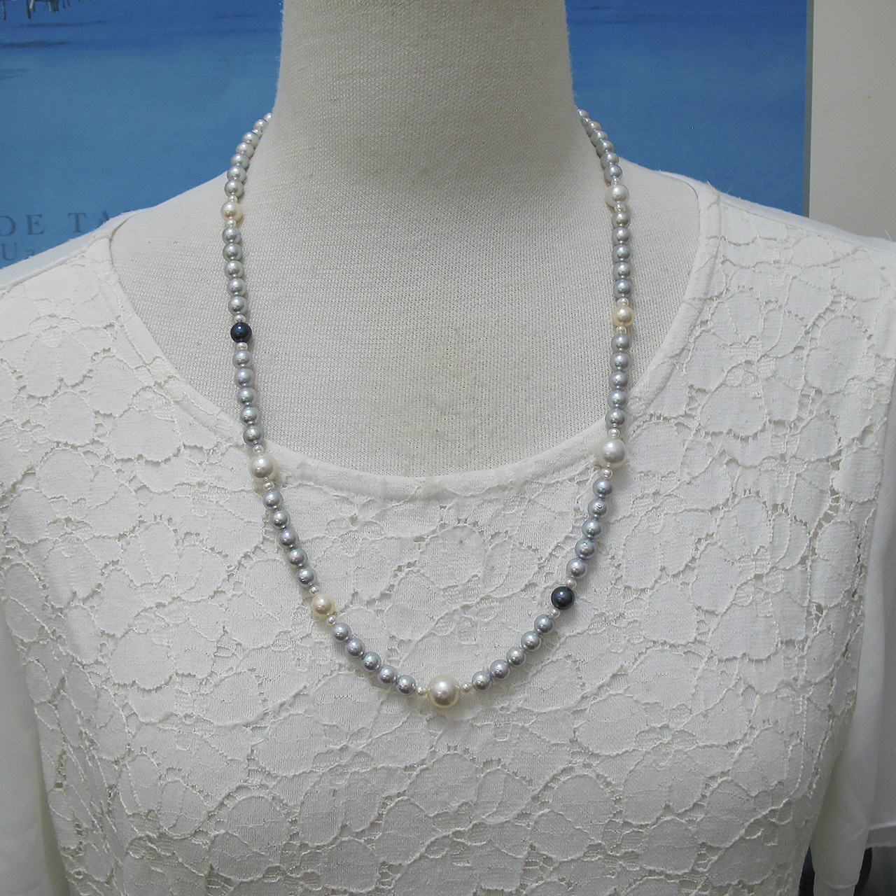 あこや真珠 ＆ 淡水真珠 ステーションネックレス - 画像 (6)